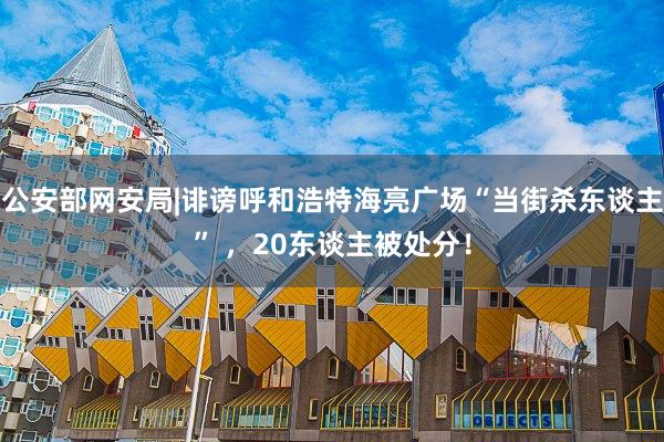 公安部网安局|诽谤呼和浩特海亮广场“当街杀东谈主” ,20东谈主被处分!