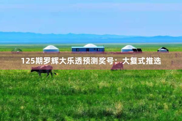 125期罗辉大乐透预测奖号：大复式推选
