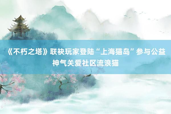 《不朽之塔》联袂玩家登陆“上海猫岛”参与公益神气关爱社区流浪猫