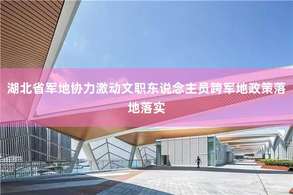湖北省军地协力激动文职东说念主员跨军地政策落地落实