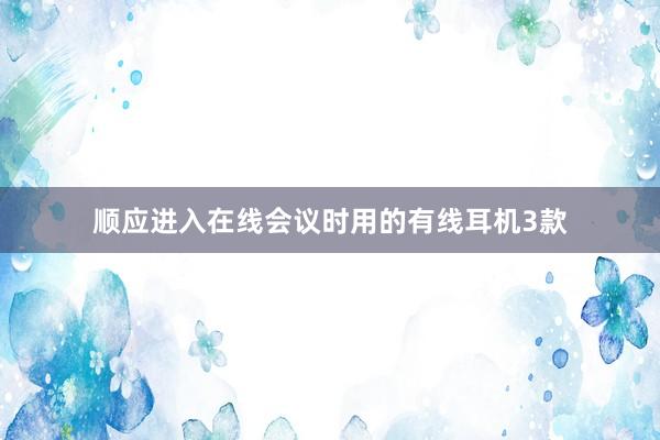 顺应进入在线会议时用的有线耳机3款